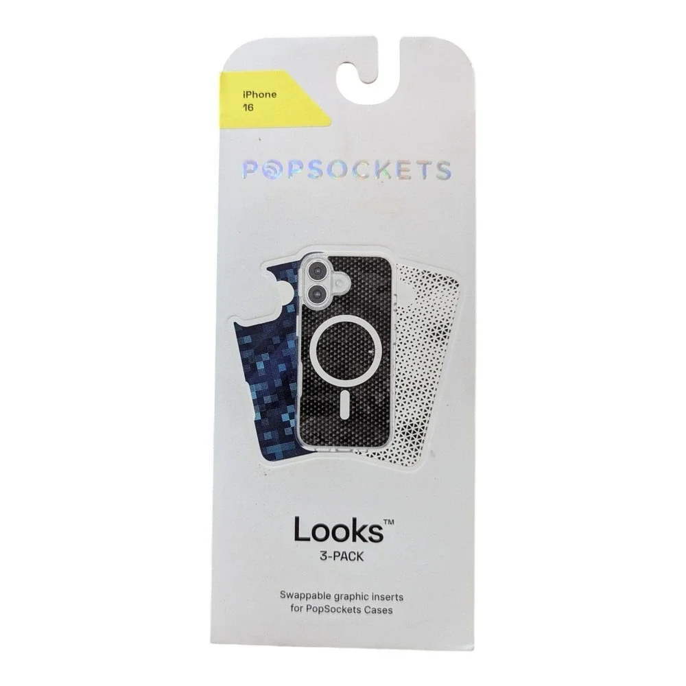 D6. Looks Popsockets Swappable‎ Graphic Inserts LOOKS 3-pack For 16